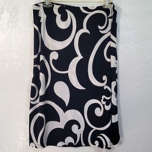 New York Co. Black & White Skirt Size L